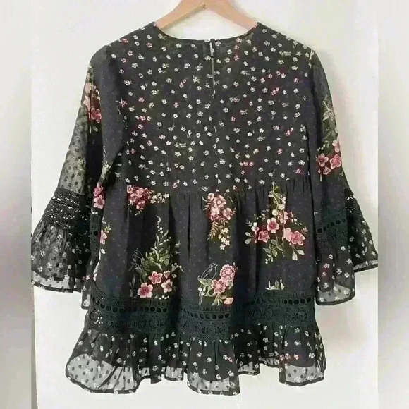 Anthropologie Maeve Steffy Floral Boho blouse - Picture 3 of 8